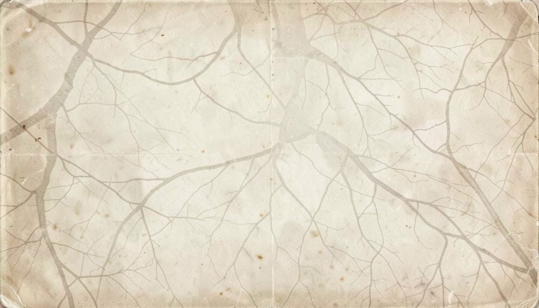 Faded vintage photograph texture overlaid with subtle branching lines, suggesting roots and origins in muted sepia and cream tones